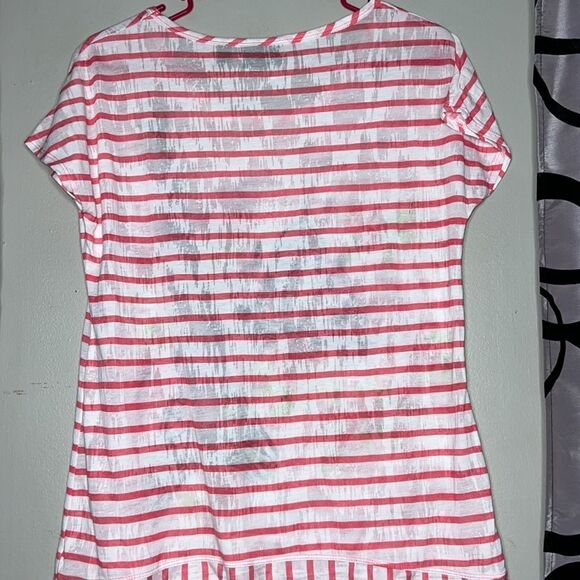 Onque Casuals Striped Paris Themed Short Sleeve Shirt - Picture 8 of 10